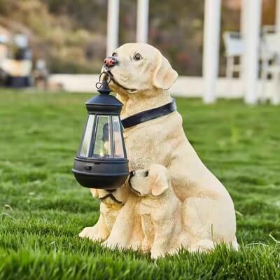 Садовая фигурка на солнечной батарее Лабрадор LabraGarden-1