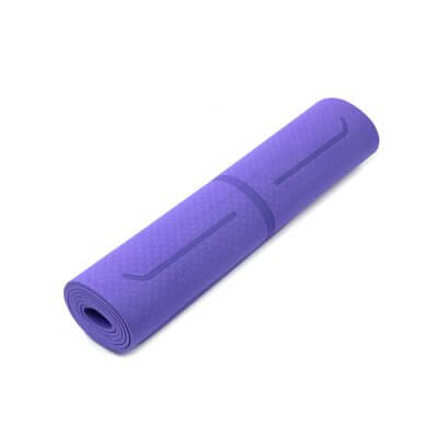 Коврик для фитнеса TPE 183*61*0.6 c рисунком (фиолетовый)-2