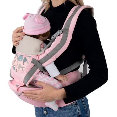 Эрго рюкзак кенгуру для ребенка Aiebao Розовый-1
