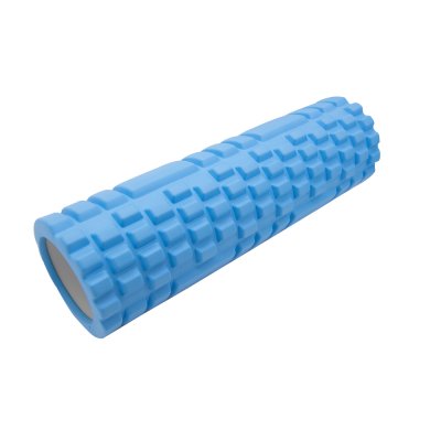 Массажный ролик для йоги и пилатеса ABS, 45*14см голубой-3