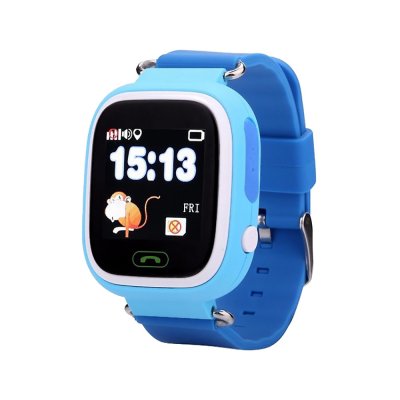 Детские часы Q90 с GPS (голубые)-1
