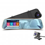 Видеорегистратор-зеркало автомобильный 1080p с экраном 4,3 дюйма, 2 камеры, 170 градусов