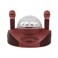 Беспроводная караоке система (2 микрофона, колонка) SOVA SD-308 Pink