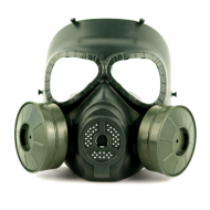 Игровая тактическая маска M04 CS с двойным вентилятором зеленый